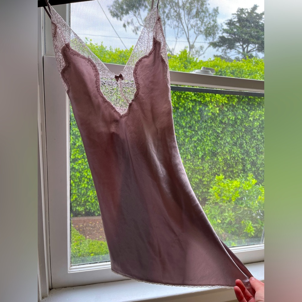 Victoria’s Secret sexy silky slip size small. Pale purple. Pre-loved.